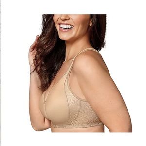 Women’s Playtex 18 hour Side and Back Smoothing Cool Comfort Bra 46DD Nude NIP